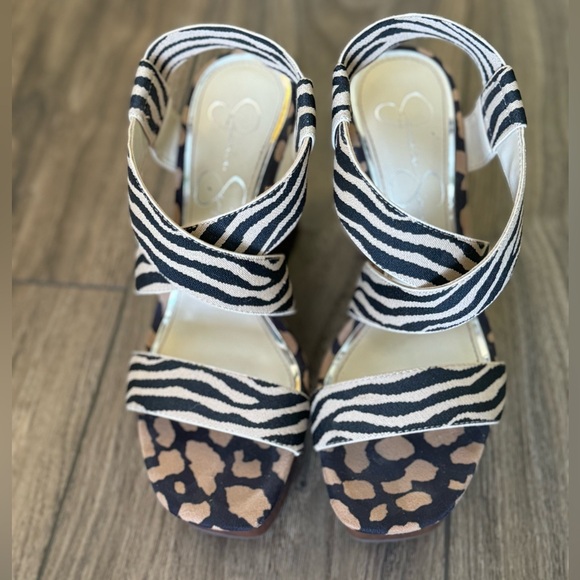 Jessica Simpson Animal Print Wedges - Picture 2 of 6